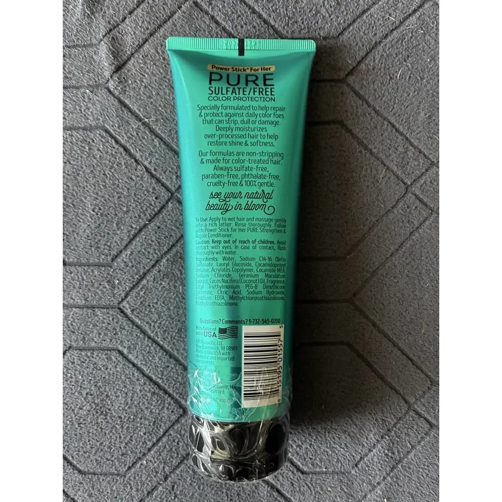 Power Stick Pure Strengthen & Repair Shampoo, Coconut & Geranium Oil 6.5 Fl Oz